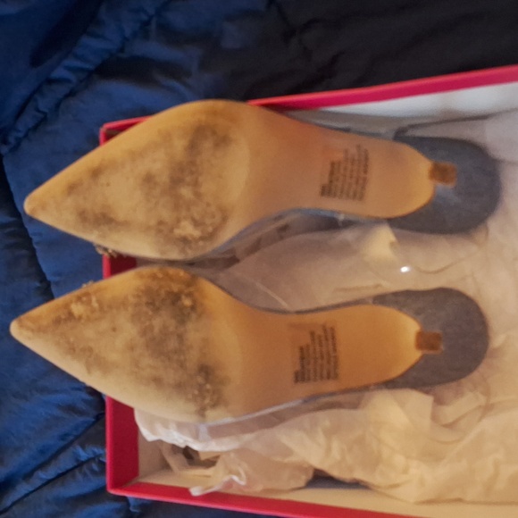 Shoedazzle Sael clear kitten heel pumps - Picture 3 of 6